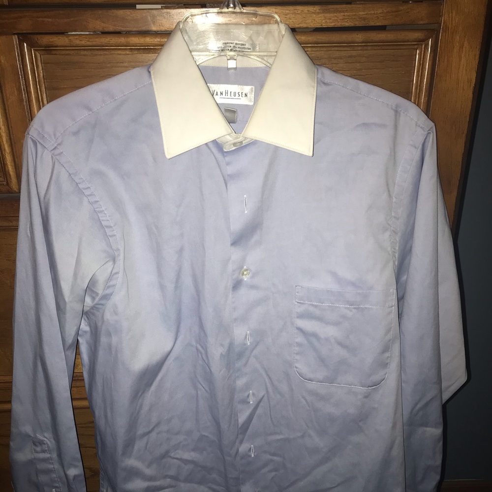 Van Heusen Long Sleeve Purple Button Down Shirt
